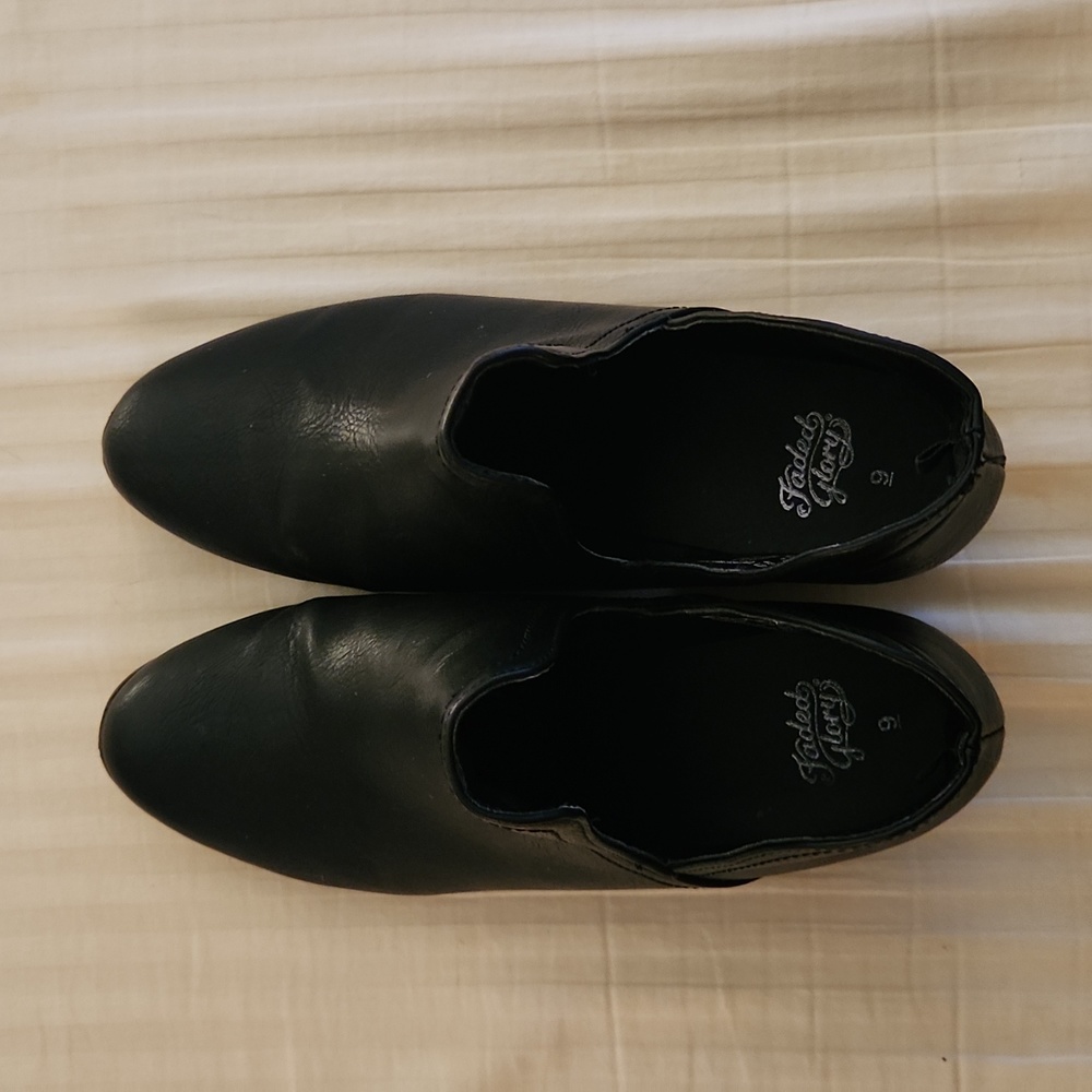 Size 9 faded glory ankle boots black